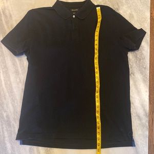 Massimo Dutti black polo knit collared shirt size Large or XL